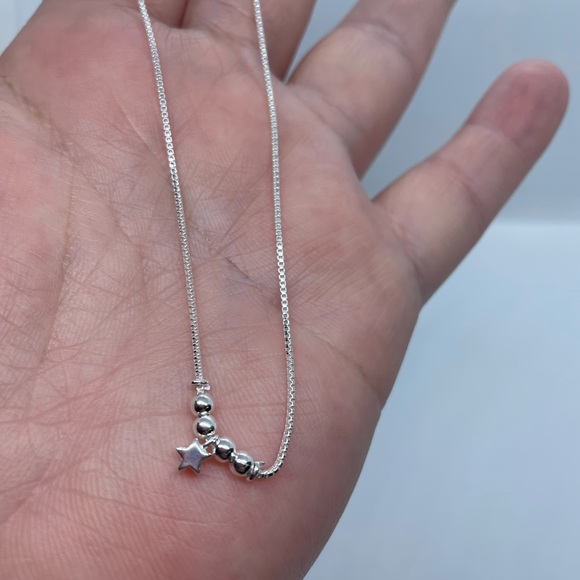 Sterling Silver star anklet - Picture 4 of 7